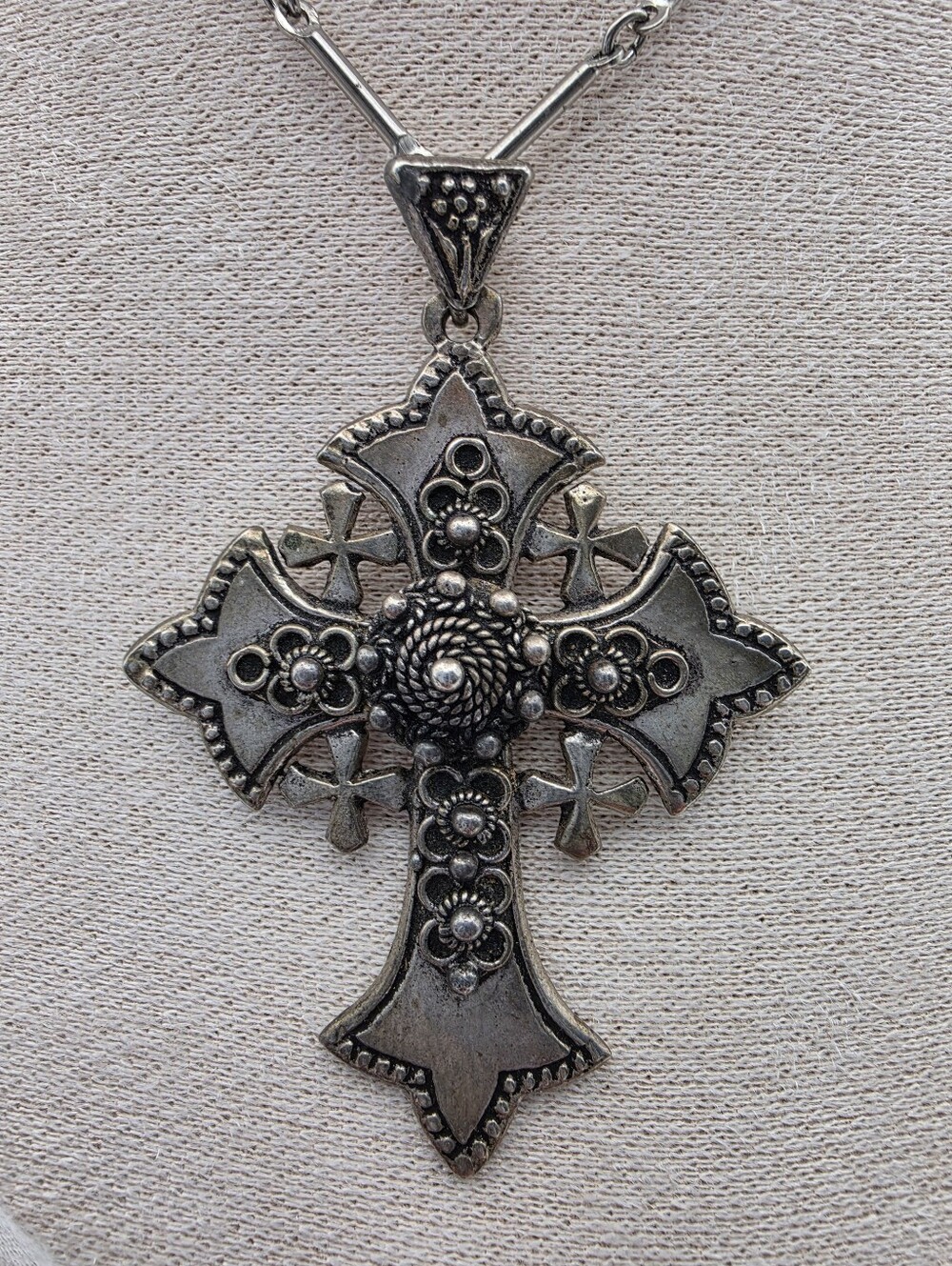 Jerusalem Cross .900 Silver Pendant